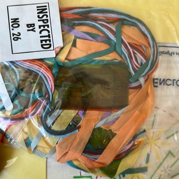 Vintage Bucilla Silk Ribbon Embroidery Kit March Daffodil Flower NOS NIP 90s - Picture 5 of 8